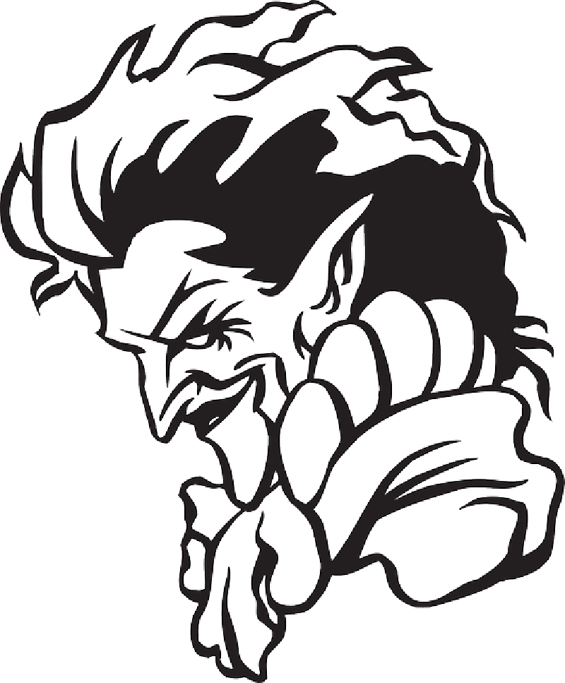 Clip Free Stock Black And White Ear Clipart - Joker Black White Art (800x967)