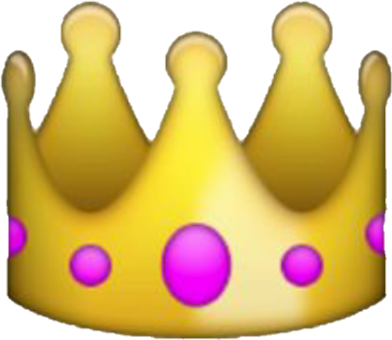 Crown Emoji Yellow Fancy Royal Overlay Icon Clip Transparent - Queen Crown Emoji Transparent (720x609)