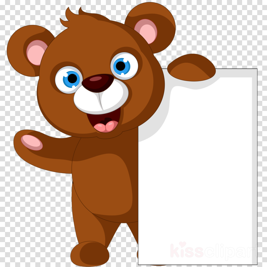 Animals Cartoon Frames Clipart Clip Art - Cartoon Brown Bear (900x900)