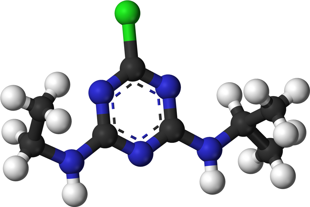 Chemical Warfare On Native Species - Atrazine 3d Structure (1100x767)