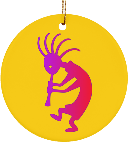 Kokopelli Ceramic Southwestern Ornament - Tote Bag (600x600)