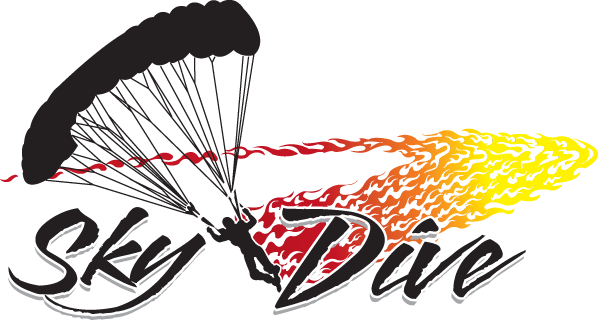 Skydiving Clipart Parachute Jump - Skydiving Santa Barbara Logo (600x325)