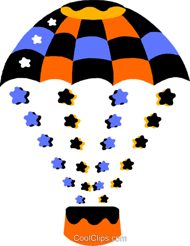 Parachute With Supplies Royalty Free Vector Clip Art - Illustration (370x480)