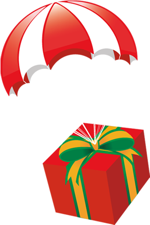 Svg Royalty Free Box Clip Art Transprent Png Free Download - Christmas Gift Parachute Png (500x500)