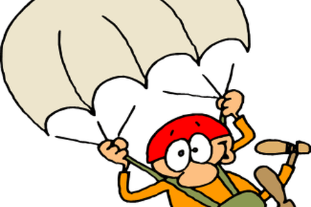 Skydiving Clipart Transparent - Air Resistance Clipart (450x300)