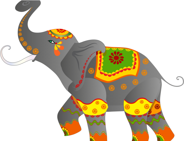 Parachute Clipart Elephant - India Art Elephant (640x480)