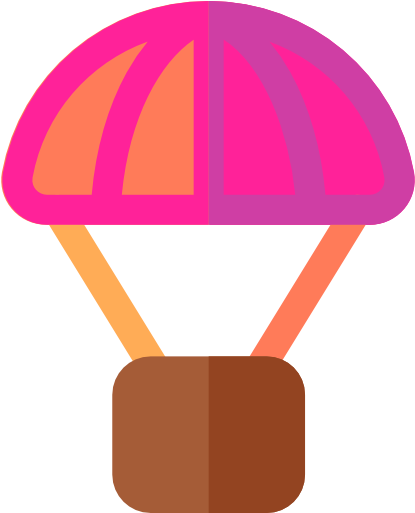 Parachute Free Other Icons Icon - Hot Air Balloon (512x512)