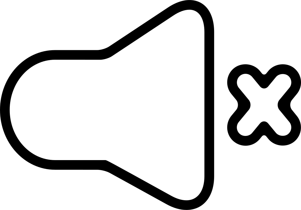 Mute Phone Speaker Interface Symbol With A Cross Comments - Silenzio Simbolo (980x686)