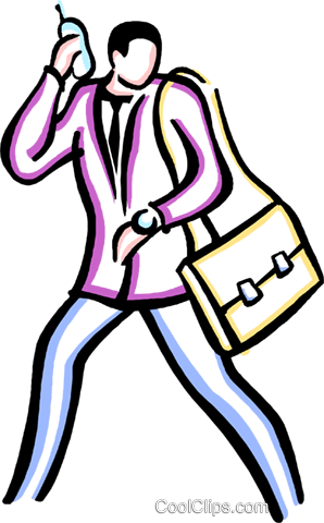 Man Talking On A Cell Phone Royalty Free Vector Clip - Family (298x480)