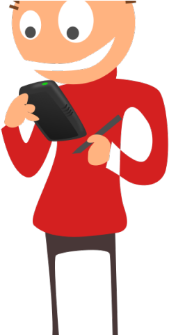 Phone Clipart Person - Mobile Update Clipart (640x480)