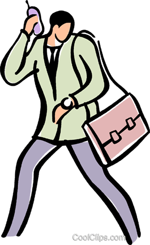 Man Talking On A Cell Phone Royalty Free Vector Clip - Man Talking On A Cell Phone Royalty Free Vector Clip (295x480)