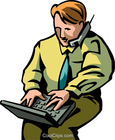 Talking On The Cell Phone Royalty Free Vector Clip - Talking On The Phone Clip (397x480)