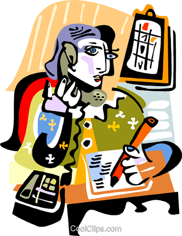 Woman Talking On The Phone Royalty Free Vector Clip - Woman Talking On The Phone Royalty Free Vector Clip (370x480)