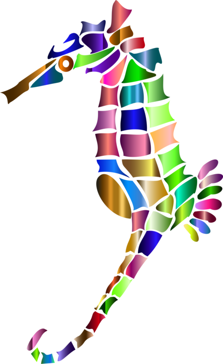 Computer Icons Line Art Silhouette Great Seahorse - Clip Art (460x750)