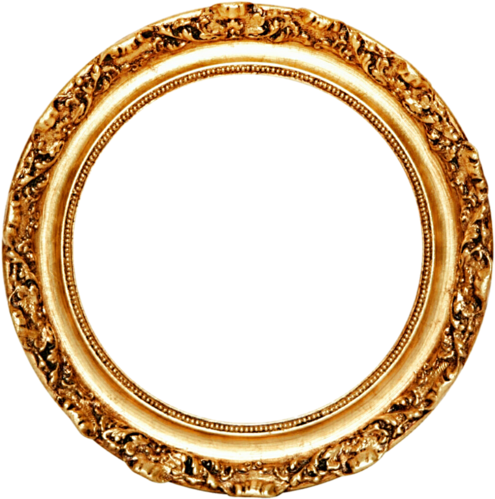 Golden Round Frame Transparent - Golden Frame Png Hd (1009x1024)