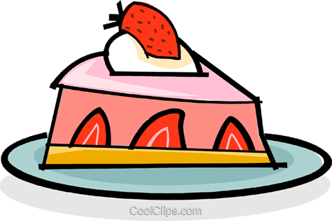 Fancy Dessert Royalty Free Vector Clip Art Illustration - Strawberry Pie Clipart (480x320)