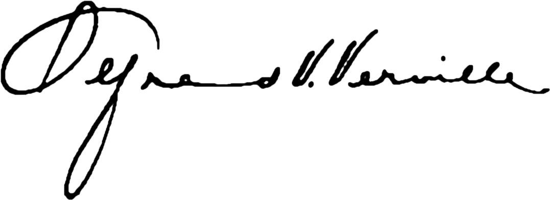 Signature Of Alfred Victor Verville From Draft Card - Logo (1158x446)