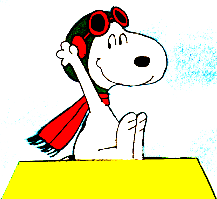 Flying Friend Clipart Snoopy Flying Ace Woodstock - Snoopy Flying Ace Transparent (837x765)