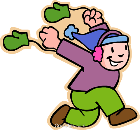 With Winter Mittens Royalty Free Vector Clip Art Illustration - With Winter Mittens Royalty Free Vector Clip Art Illustration (480x444)