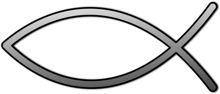 File - Ichthys Fish - Svg - Christian Fish Symbol (800x356)