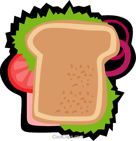 Snack, Sandwich Royalty Free Vector Clip Art Illustration - Snack, Sandwich Royalty Free Vector Clip Art Illustration (460x480)