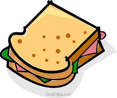Sandwich Royalty Free Vector Clip Art Illustration - Ham Sandwich Clipart (480x402)