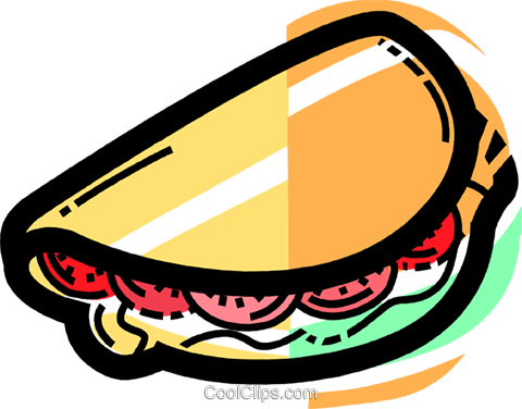 Sandwiches Royalty Free Vector Clip Art Illustration - Pita Clipart (480x376)