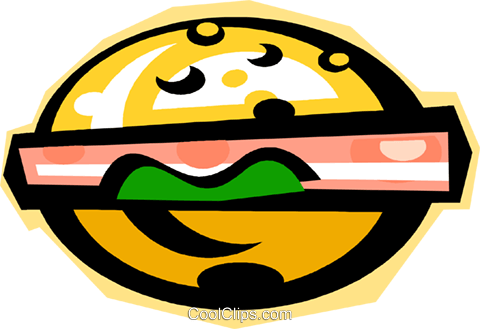 Sandwich Royalty Free Vector Clip Art Illustration - Cheese (480x329)