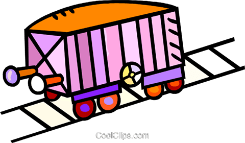 Railcar On Train Tracks Royalty Free Vector Clip Art - People's Party (480x280)