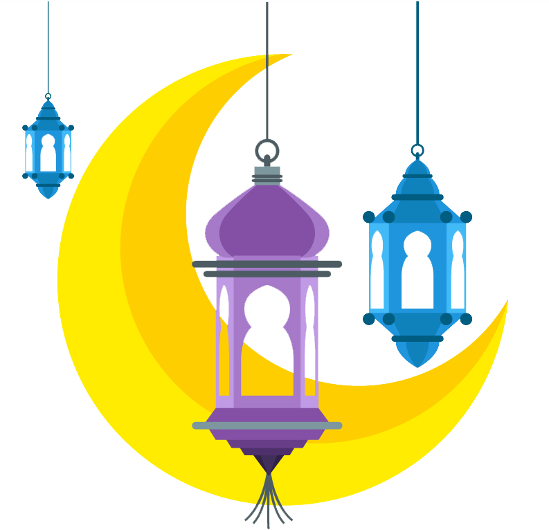 Svg Royalty Free Stock Png Elegant Kareem Greeting - Eid Mubarak Lamp Png (792x804)