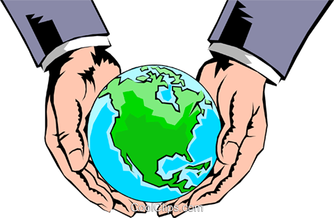 Hands Holding Globe Royalty Free Vector Clip Art Illustration - Art Hands Holding Earth (480x314)