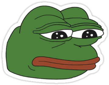 Vector Free The Frog Sad Stickers Pinterest Faces - Sad Stickers For Snapchat (375x360)