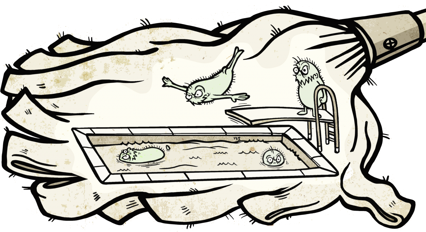 #5 Even If A Mop Looks Dry On The Outside, It Likely - Bacteria (1400x1082)