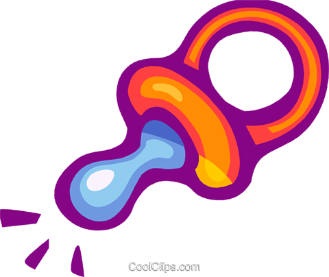 Baby Soother Royalty Free Vector Clip Art Illustration - Pacifier (480x404)