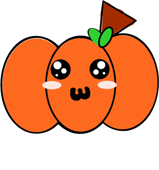 Calabaza Kawaii Png By Martui44 On Clipart Library - Pumpkin Kawaii Png (700x719)