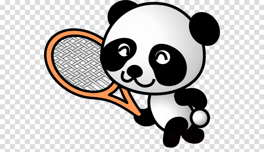 Cute Panda Clipart Giant Panda Bear Clip Art - Oso Panda Dibujo Animado Y Tiernos (900x520)