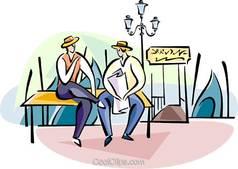 Italian Gondoliers Taking A Break Royalty Free Vector - Italienisch Clipart (480x341)