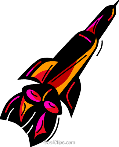 Rocket Ship Taking Off Royalty Free Vector Clip Art - Rocket (390x480)