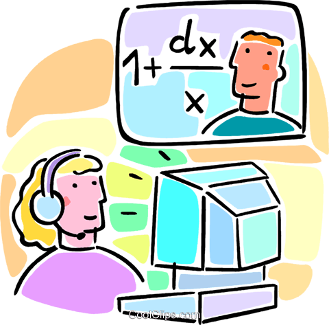 Taking Education Course Over Internet Royalty Free - Taking Education Course Over Internet Royalty Free (480x473)