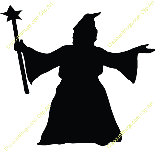 Wizard Shadow Clipart Clip Art - Wizard Shadow Puppet (500x500)