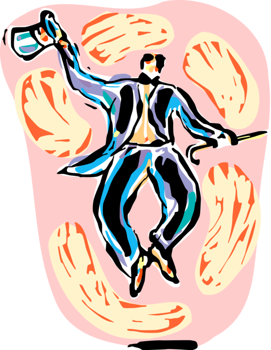 Vector Illustration Of Big Top Circus Master Of Ceremonies - Illustration (542x700)