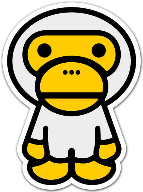 Primates, Pop Art, Street Art, Sticker, Monkeys, Thanks, - Baby Milo (500x671)