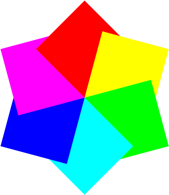 Computer Icons Hexagram Download Thumbnail Triangle - 6 Color (750x750)