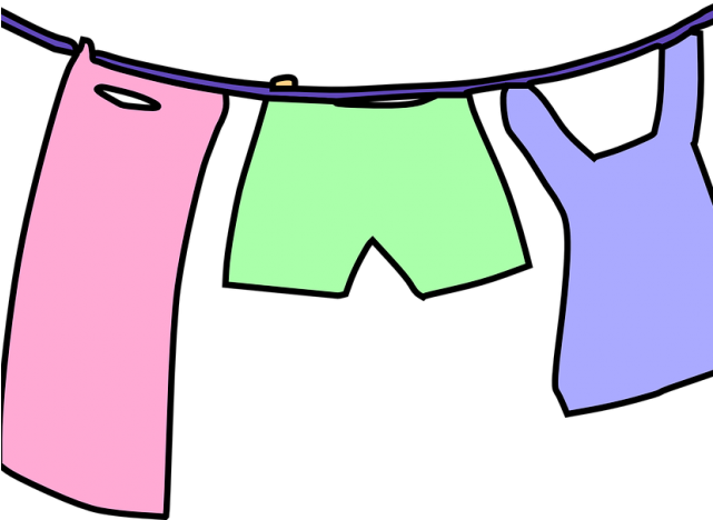 Rope Clipart Laundry - Vêtement Clipart (640x480)