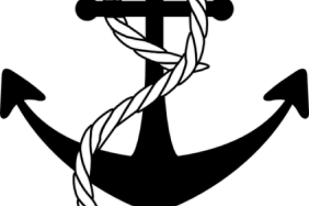 Svg Library Library Download Wallpaper Clipart Wallpapers - Black And White Ship Anchor Png (450x300)