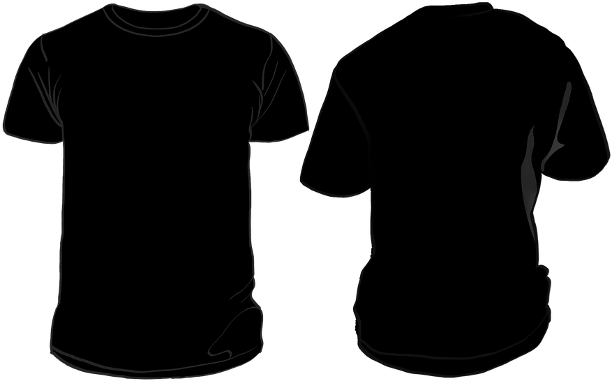 Black Shirt Png T Shirt Black Clothing - Black Shirt Front And Back Png (960x720)