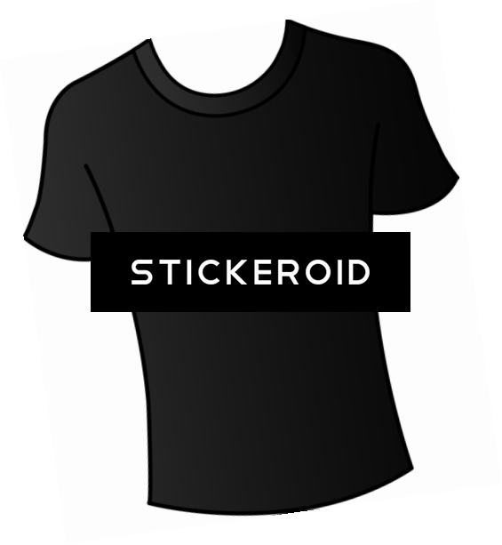 Black T-shirt Clip Art Round Neck - Active Shirt (565x613)