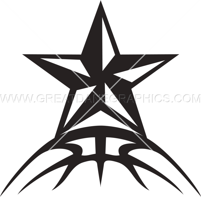 Star On Top Of Basketball - Star Decal (825x808)