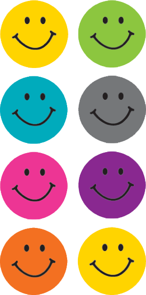 Bright Happy Faces Mini Stickers - Teacher Created Resources Stickers (298x603)