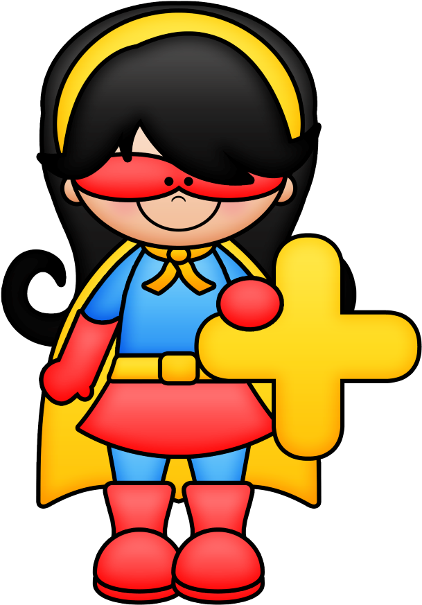 Hero Clipart Math - Superhero Math Clipart (628x900)
